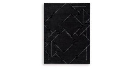 Marav Black/White Large Rug from Ashley Furniture - Luna Furniture
