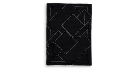 Marav Black/White Medium Rug from Ashley Furniture - Luna Furniture