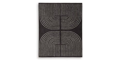 Eldonmore Black/Ivory Large Rug from Ashley - Luna Furniture