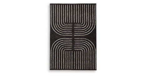 Eldonmore Black/Ivory Medium Rug from Ashley - Luna Furniture