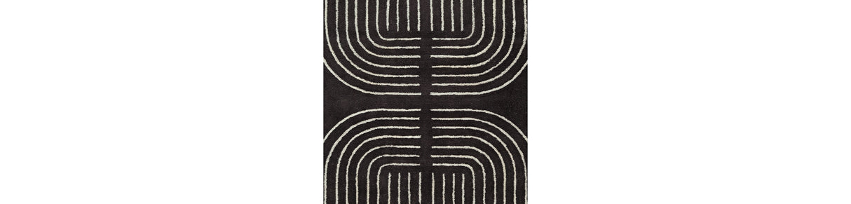 Eldonmore Black/Ivory Medium Rug from Ashley Furniture - Luna Furniture