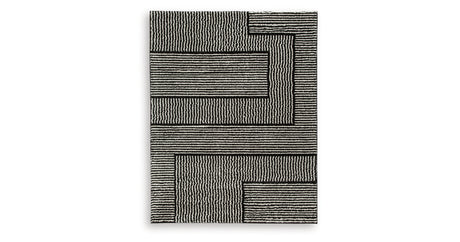 Kurtmen Black/Ivory Large Rug from Ashley Furniture - Luna Furniture