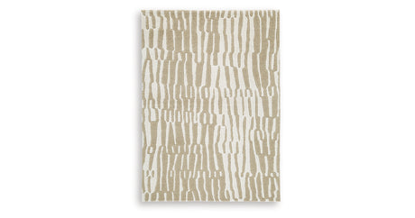 Corrbell Beige/White Medium Rug from Ashley - Luna Furniture
