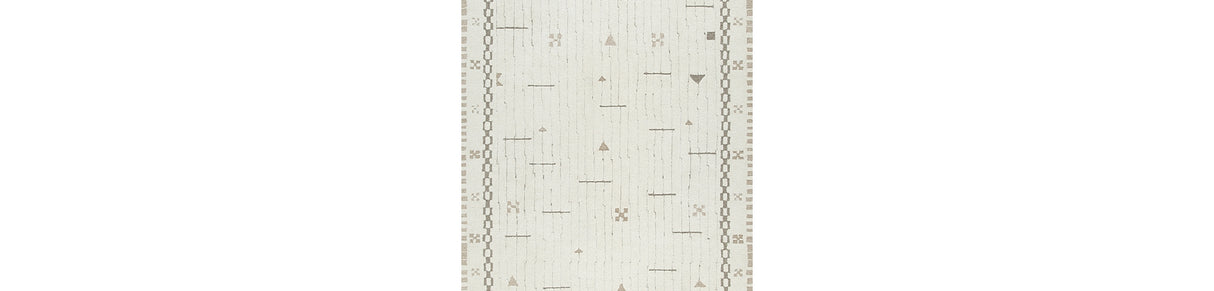 Dot Cream/Brown/Taupe Large Rug from Ashley Furniture - Luna Furniture
