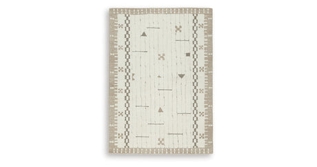 Dot Cream/Brown/Taupe Medium Rug from Ashley - Luna Furniture