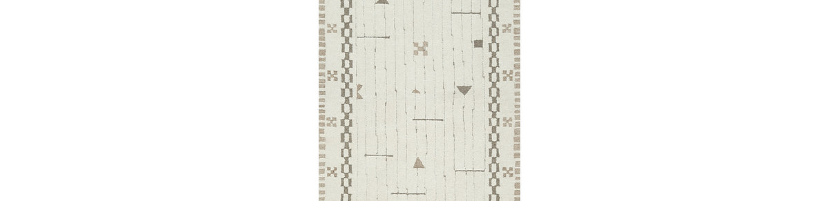 Dot Cream/Brown/Taupe Medium Rug from Ashley Furniture - Luna Furniture