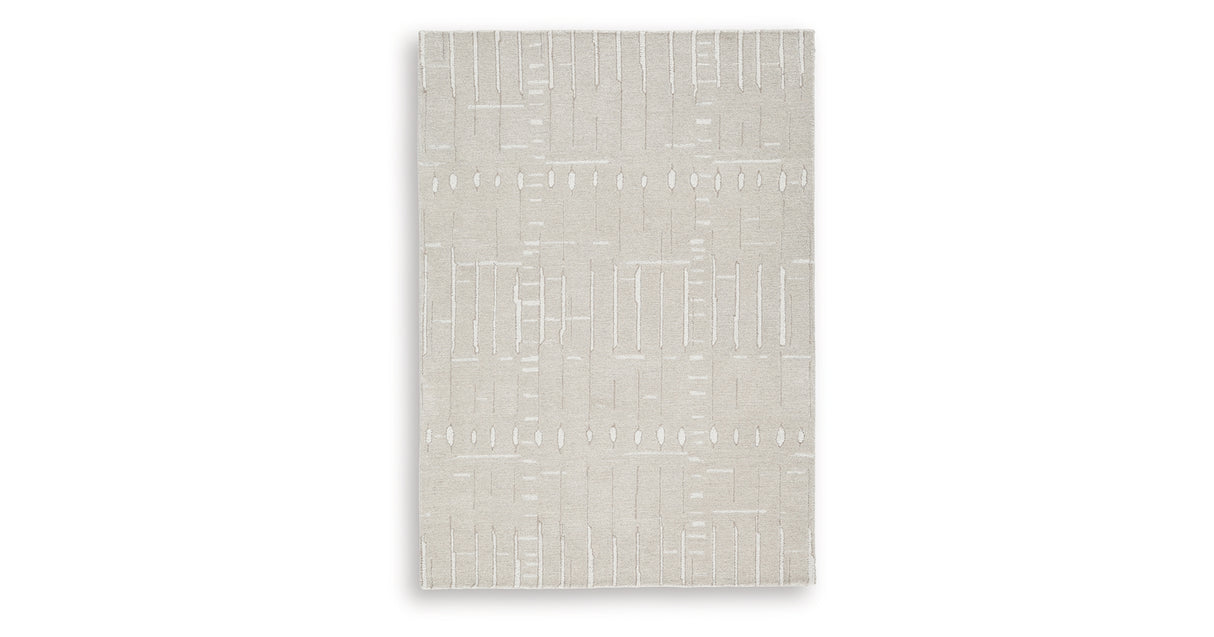 Wolbert Tan/Ivory Medium Rug from Ashley - Luna Furniture