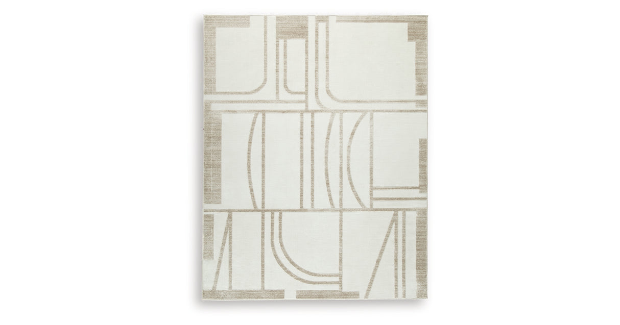 Farongrove Ivory/Beige Large Rug from Ashley Furniture - Luna Furniture
