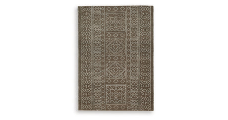 Merrittman Brown/Ivory Medium Rug from Ashley Furniture - Luna Furniture