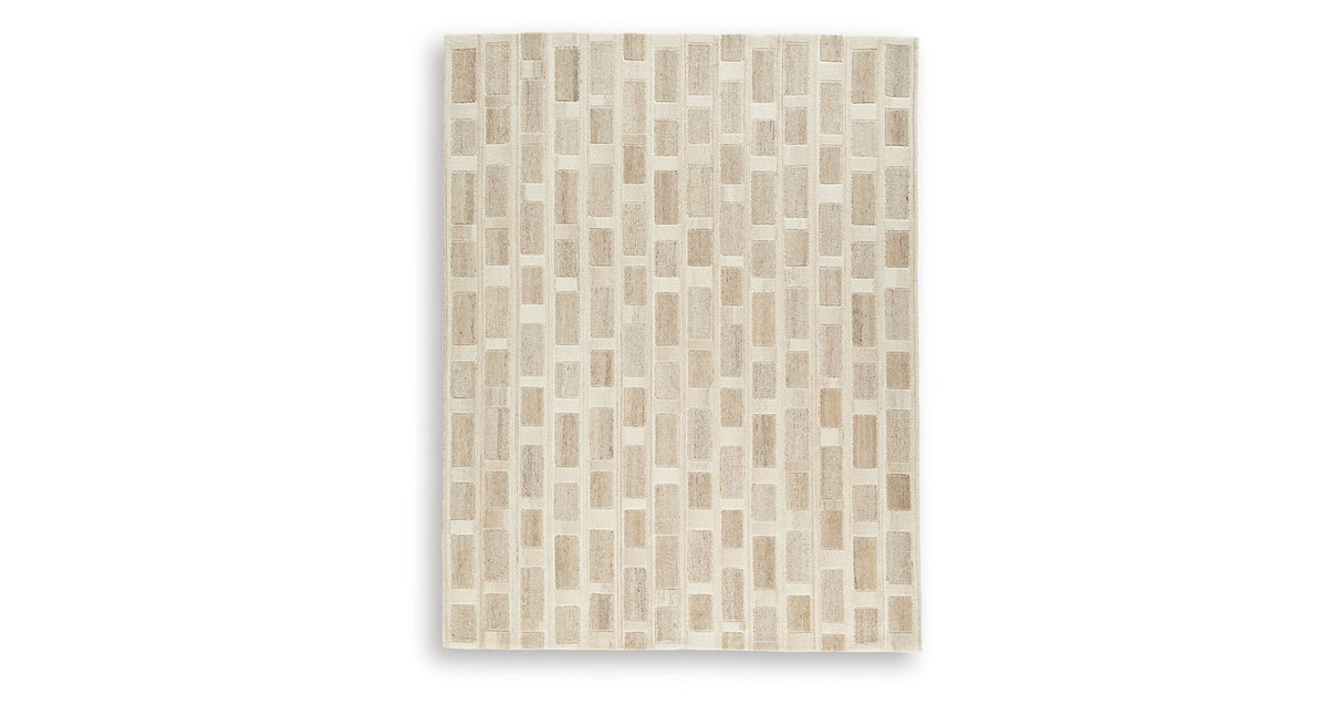 Lisgrove Tan/Brown/White Large Rug from Ashley Furniture - Luna Furniture