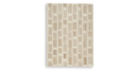 Lisgrove Tan/Brown/White Medium Rug from Ashley Furniture - Luna Furniture