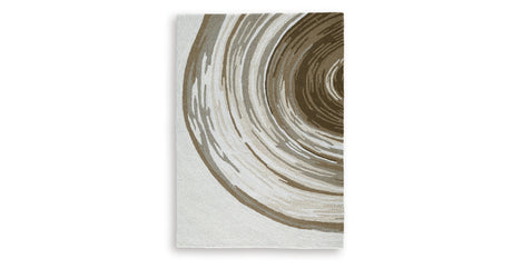 Rizwana Ivory/Brown/Gray Medium Rug from Ashley Furniture - Luna Furniture
