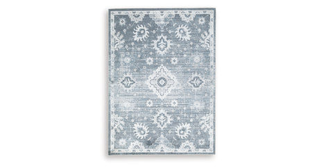 Avanworths Blue/Gray/Ivory Washable Medium Rug from Ashley - Luna Furniture