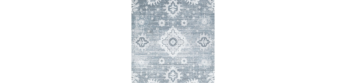 Avanworths Blue/Gray/Ivory Washable Large Rug from Ashley - Luna Furniture