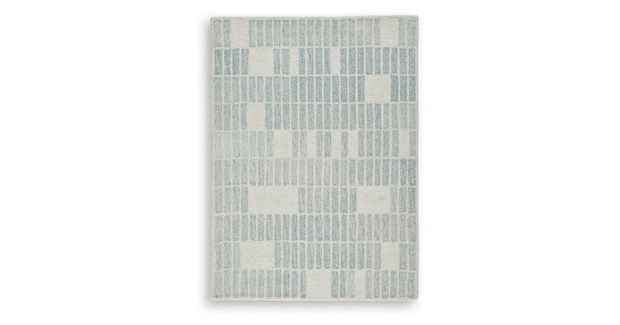 Dylanton Ivory/Blue Medium Rug from Ashley Furniture - Luna Furniture