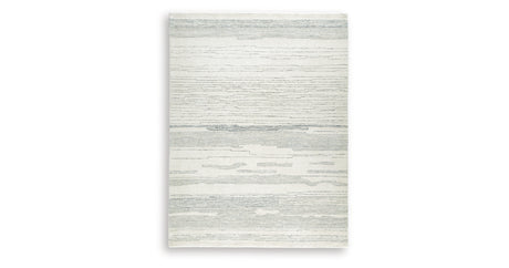 Genemost Ivory/Blue Large Rug from Ashley Furniture - Luna Furniture