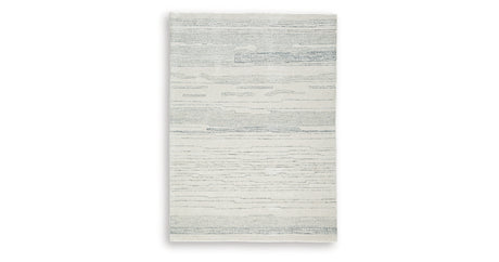 Genemost Ivory/Blue Medium Rug from Ashley Furniture - Luna Furniture