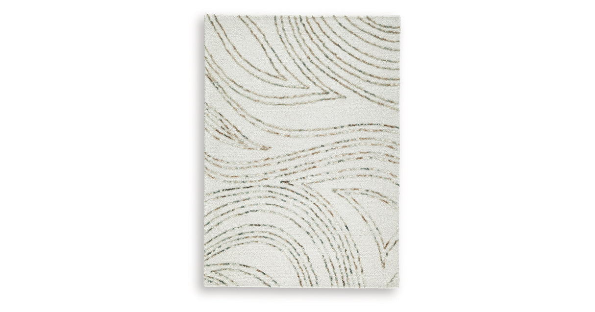 Deenbury Ivory/Green/Brown Medium Rug from Ashley Furniture - Luna Furniture