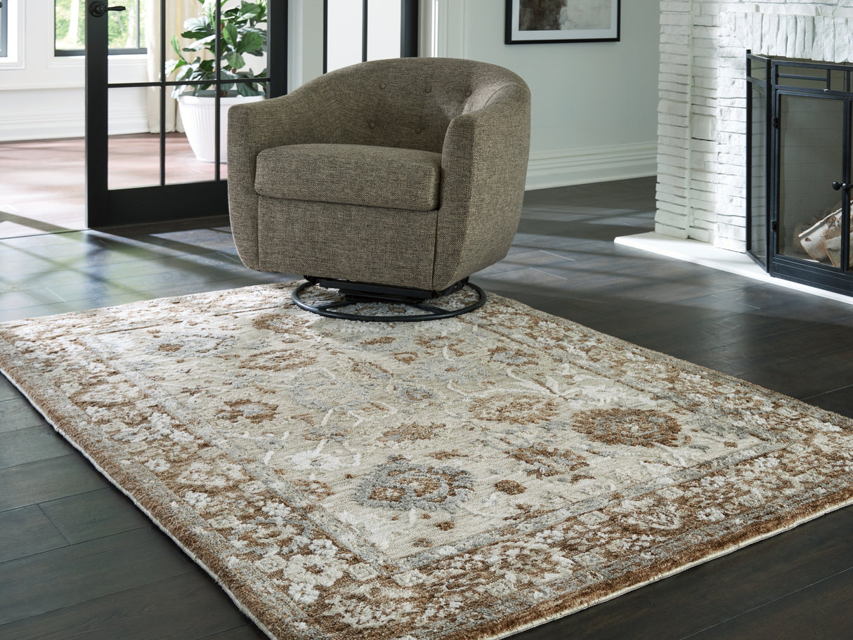 Ainswick Brown/Beige/Gray Memory Foam Medium Rug from Ashley - Luna Furniture