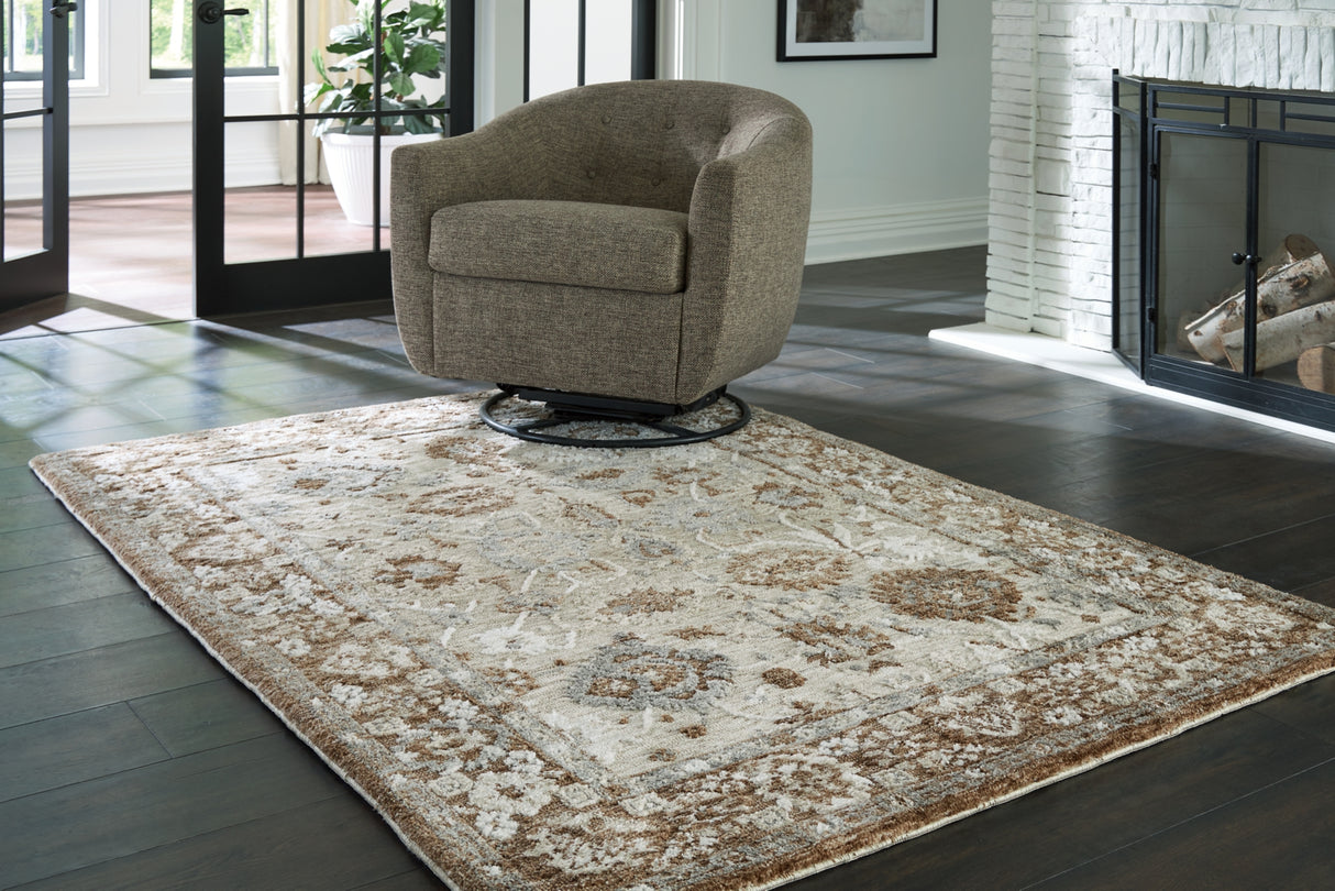 Ainswick Brown/Beige/Gray Memory Foam Medium Rug from Ashley - Luna Furniture