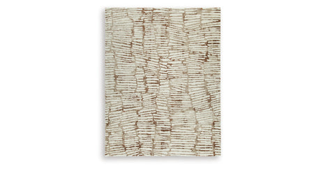 Uduak Cream/Tan/Rust Large Rug from Ashley - Luna Furniture