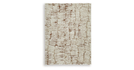 Uduak Cream/Tan/Rust Medium Rug from Ashley - Luna Furniture