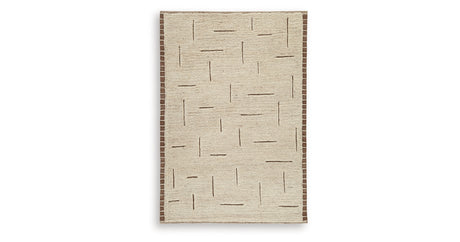Clayman Beige/Brown Medium Rug from Ashley Furniture - Luna Furniture