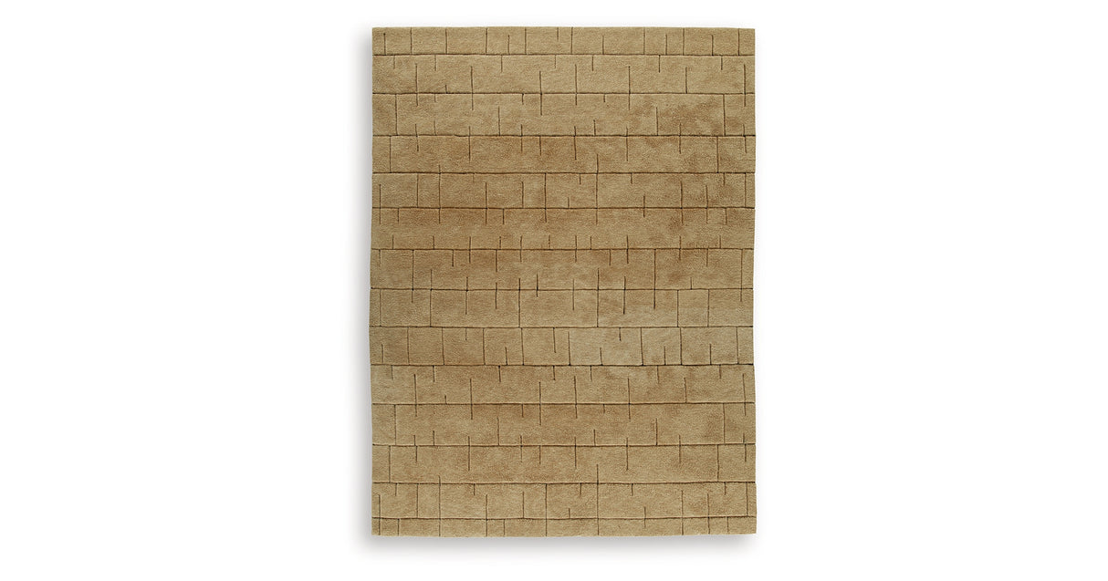 Luzmont Golden Brown Extra Large Rug from Ashley - Luna Furniture
