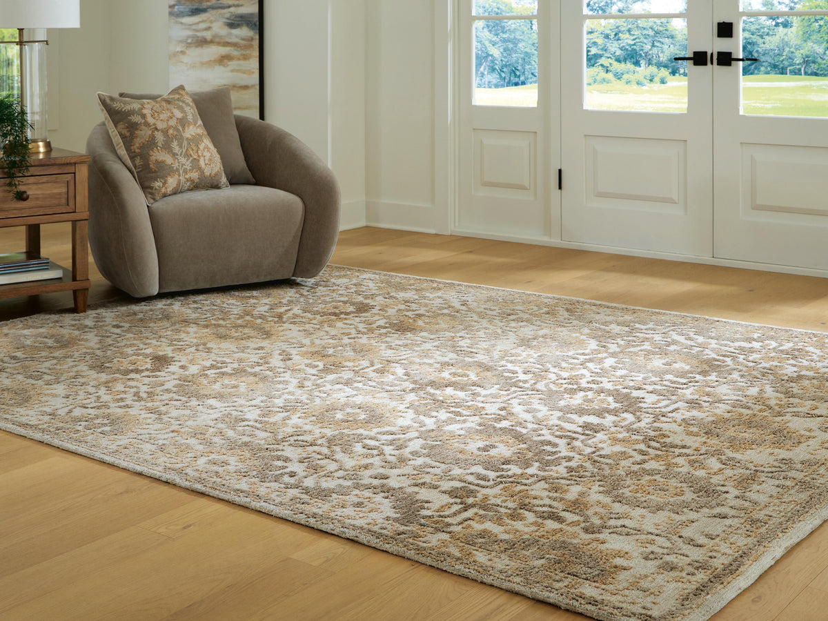 Sableridge Ivory/Taupe/Camel Large Rug from Ashley - Luna Furniture