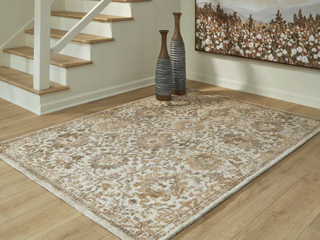 Sableridge Ivory/Taupe/Camel Medium Rug from Ashley Furniture - Luna Furniture