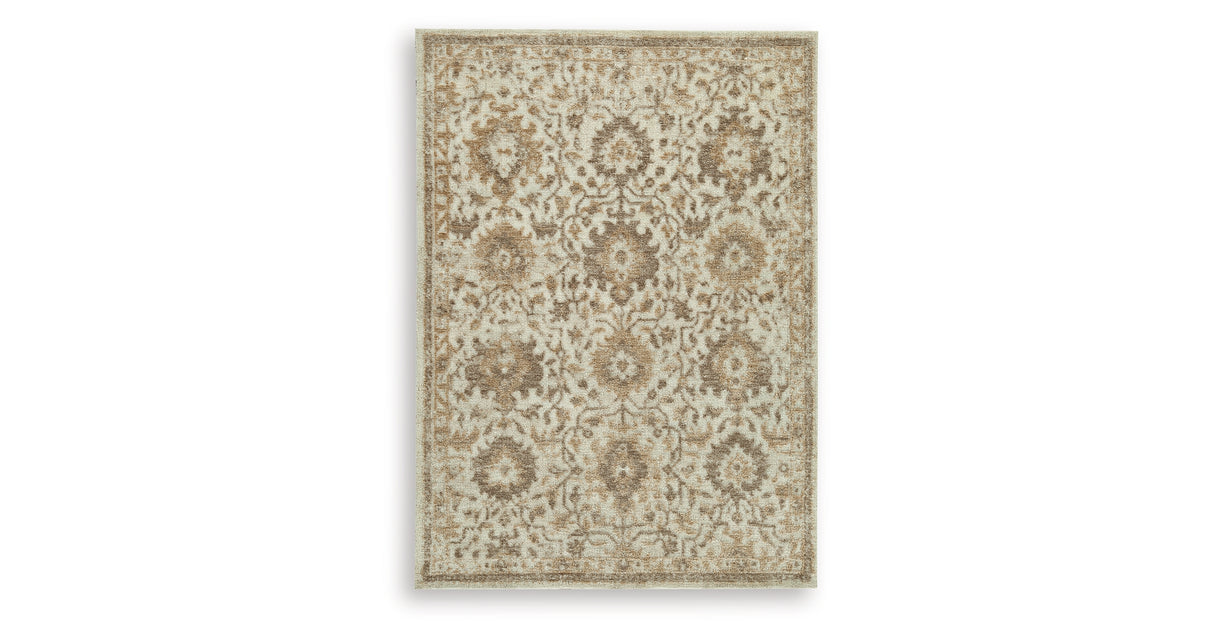 Sableridge Ivory/Taupe/Camel Medium Rug from Ashley Furniture - Luna Furniture
