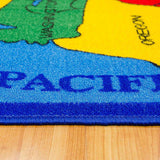 Abbey US Map Area Rug from Furniture of America - Luna Furniture