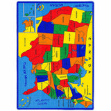 Abbey US Map Area Rug from Furniture of America - Luna Furniture