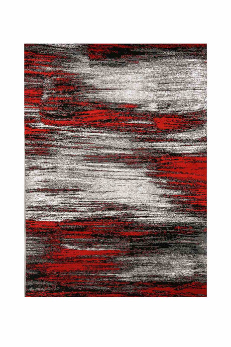 Sivas Gray/Red Medium Area Rug from Furniture of America - Luna Furniture