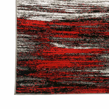 Sivas Gray/Red Small Area Rug from Furniture of America - Luna Furniture