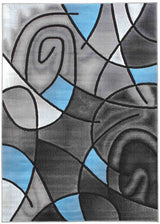 Sivas Charcoal/Blue Area Rug Small from Furniture of America - Luna Furniture