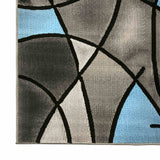 Sivas Charcoal/Blue Area Rug Small from Furniture of America - Luna Furniture
