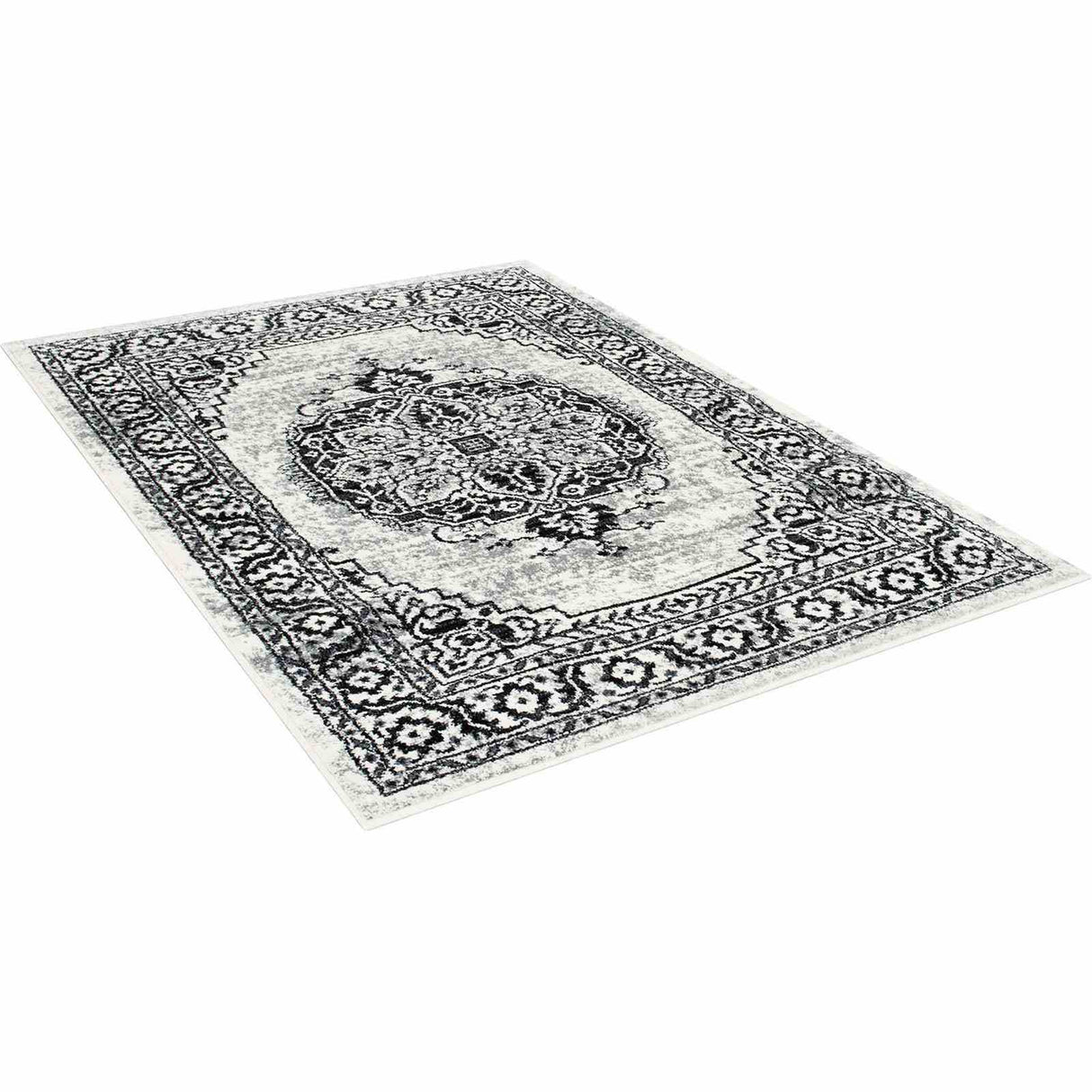 Serang Gray/Black Area Rug from Furniture of America - Luna Furniture
