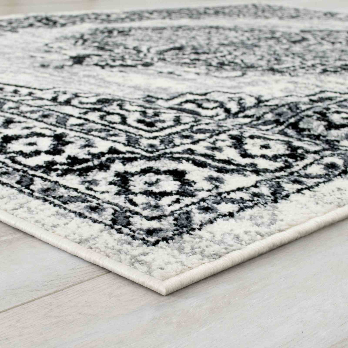 Serang Gray/Black Area Rug from Furniture of America - Luna Furniture