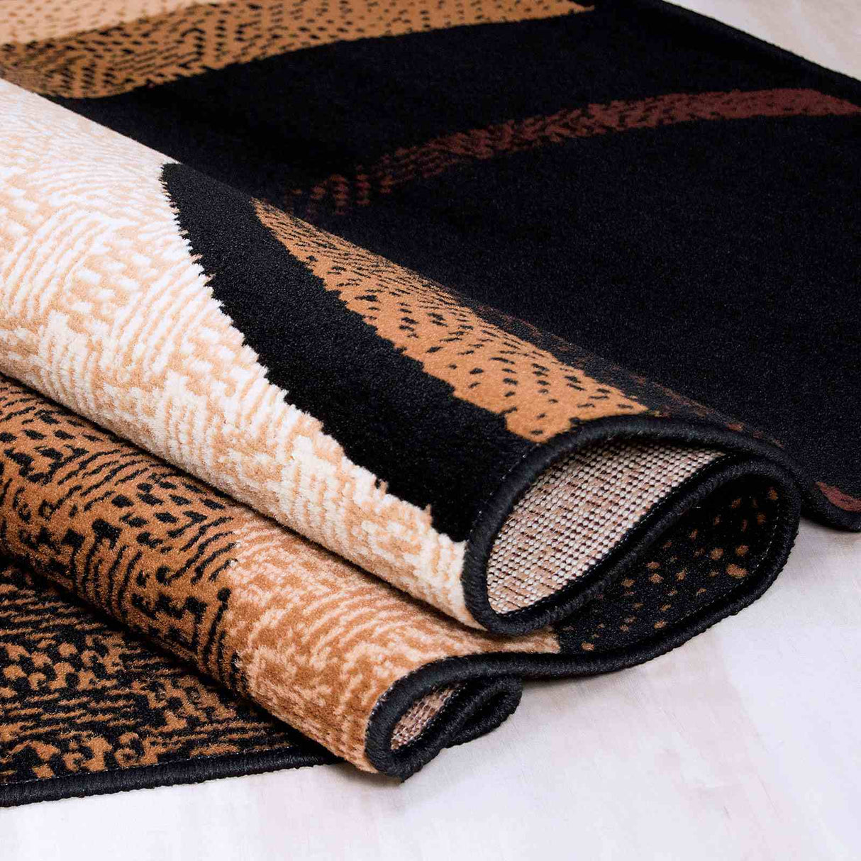 Blitar Brown/Black Area Rug from Furniture of America - Luna Furniture