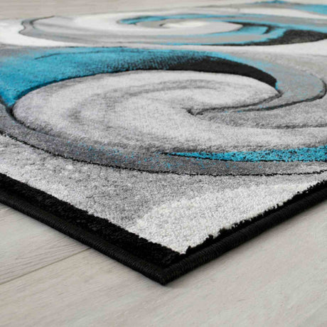 Niksar Turquoise Area Rug from Furniture of America - Luna Furniture
