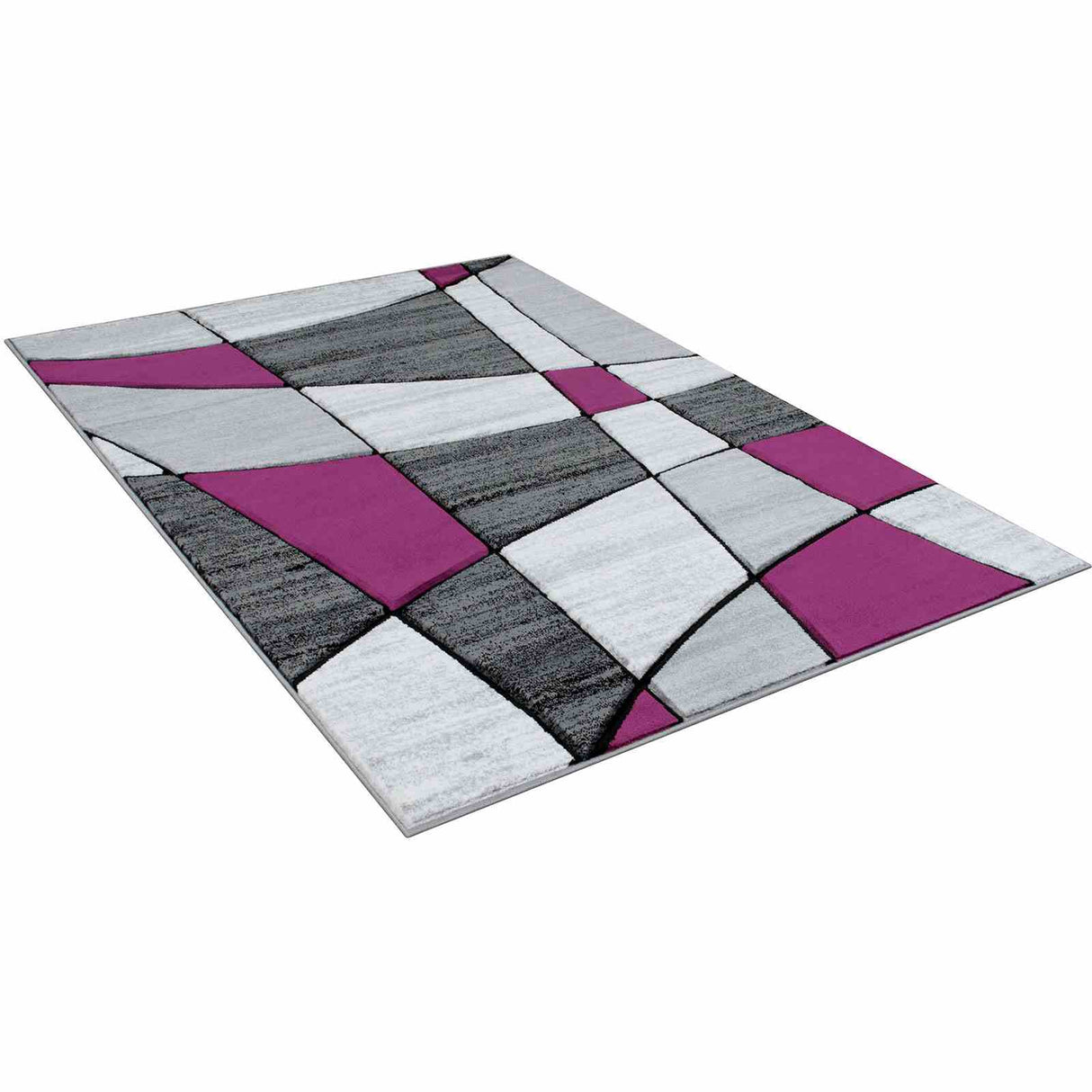 Niksar Gray/Purple Area Rug from Furniture of America - Luna Furniture