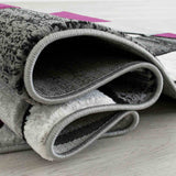 Niksar Gray/Purple Area Rug from Furniture of America - Luna Furniture