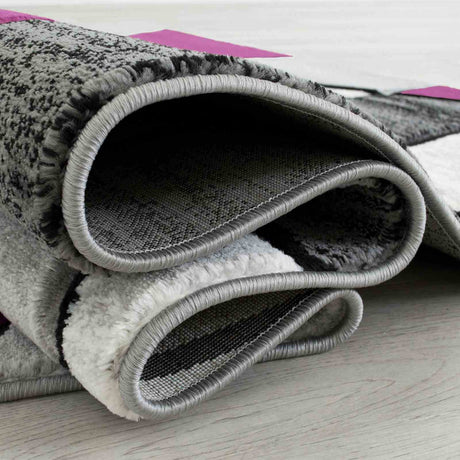 Niksar Gray/Purple Area Rug from Furniture of America - Luna Furniture