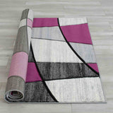 Niksar Gray/Purple Area Rug from Furniture of America - Luna Furniture