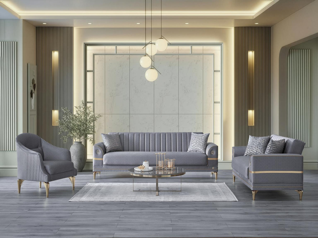 Royal Nevada Gray Accent Chair from Bellona - Luna Furniture