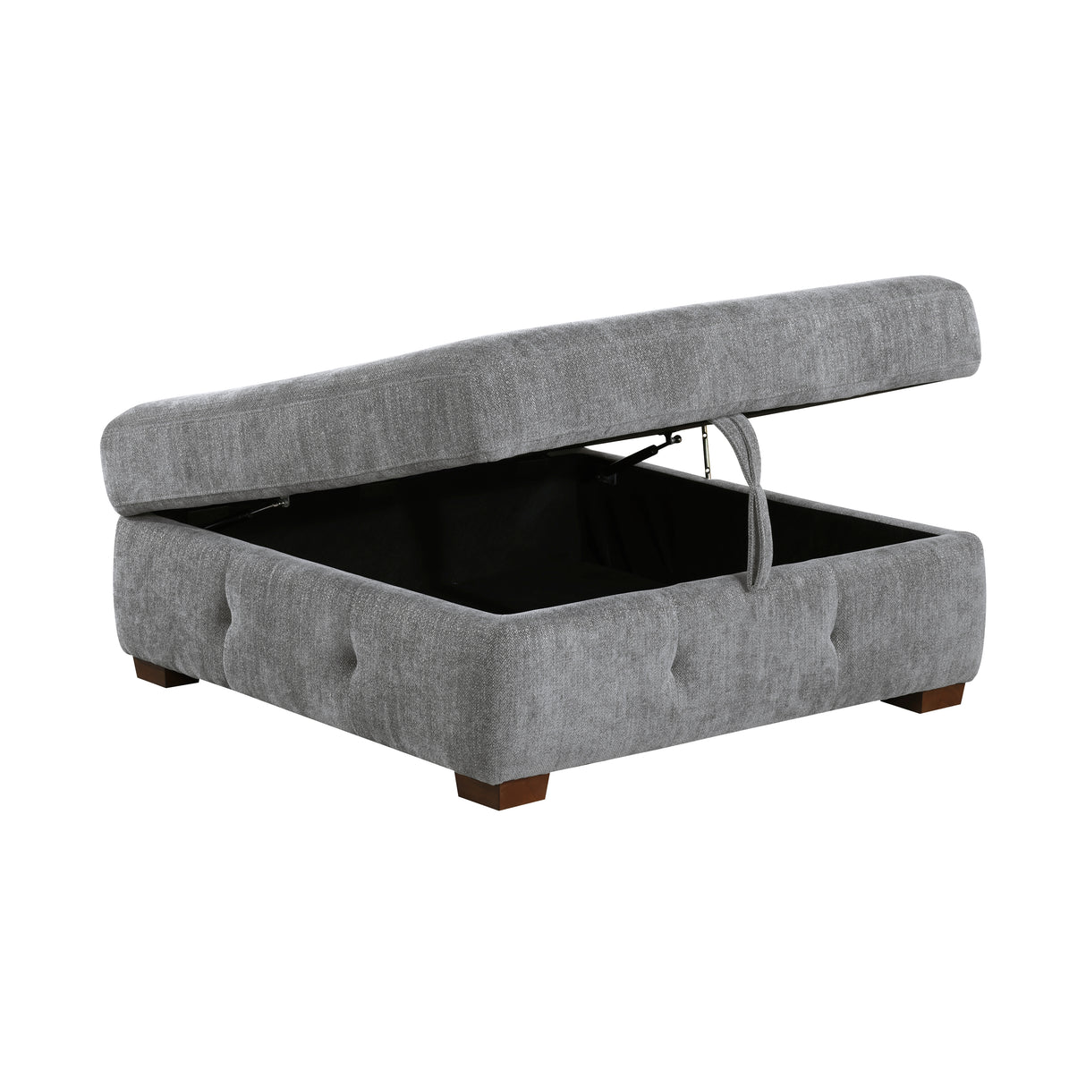 Raife Gray 3-Piece RAF Chaise Sectional with Pull-Out Bed and Storage Ottoman from Homelegance - Luna Furniture