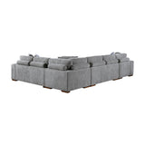 Raife Gray 5-Piece LAF Chaise Sectional with Pull-Out Bed and Storage Ottoman from Homelegance - Luna Furniture