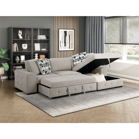 Raife Taupe 2-Piece Sectional with Right Chaise from Homelegance - Luna Furniture