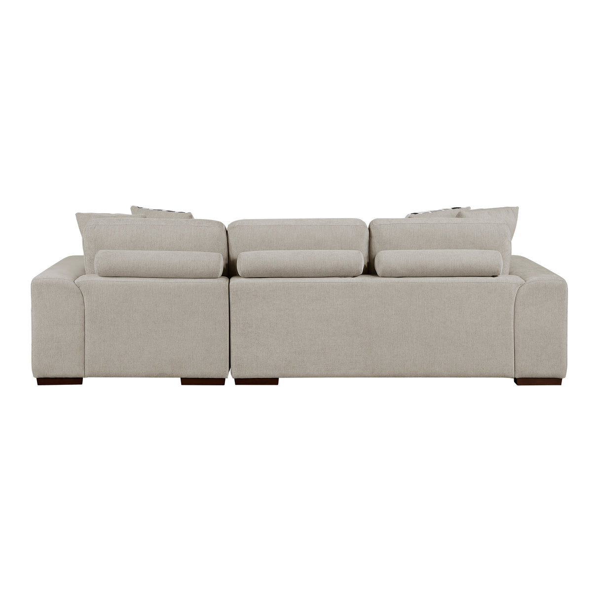 Raife Taupe 3-Piece Sectional with Right Chaise and Ottoman from Homelegance - Luna Furniture